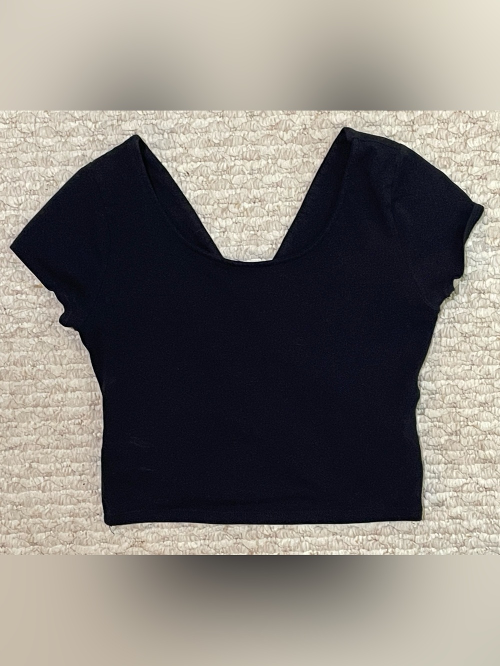 Garage Black Ballet Back Wrap Top
